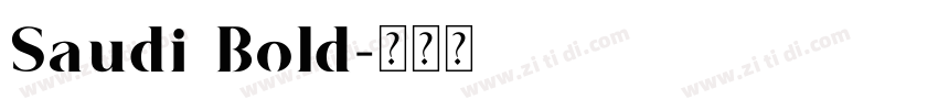 Saudi Bold字体转换